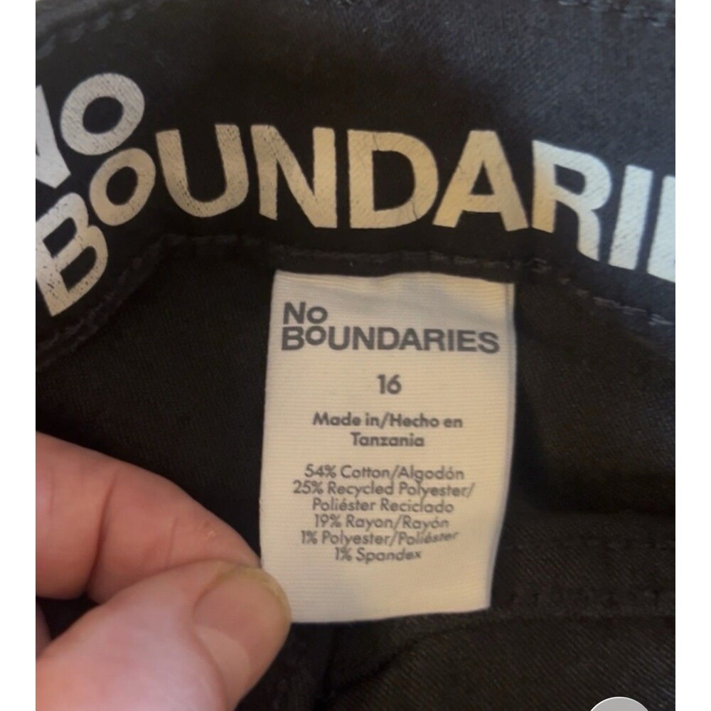 No Boundaries Juniors Jeans Size 16 Black High Rise Skinny Regular Stretch Comfy - Picture 2 of 15